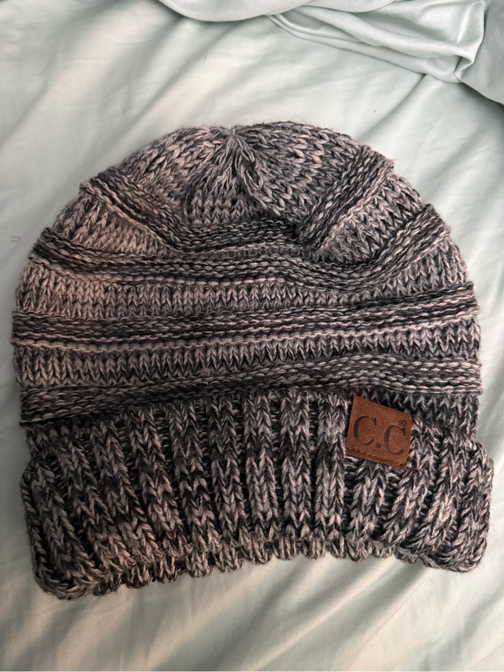 Women’s C.C Marled Gray Knit Beanie